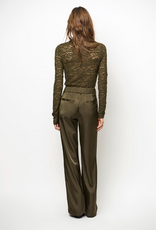 Dante 6 Jules Bold Satin Smart Pants Moss Olive