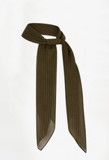 Dante 6 Pinstripe Printed Scarf Moss Olive
