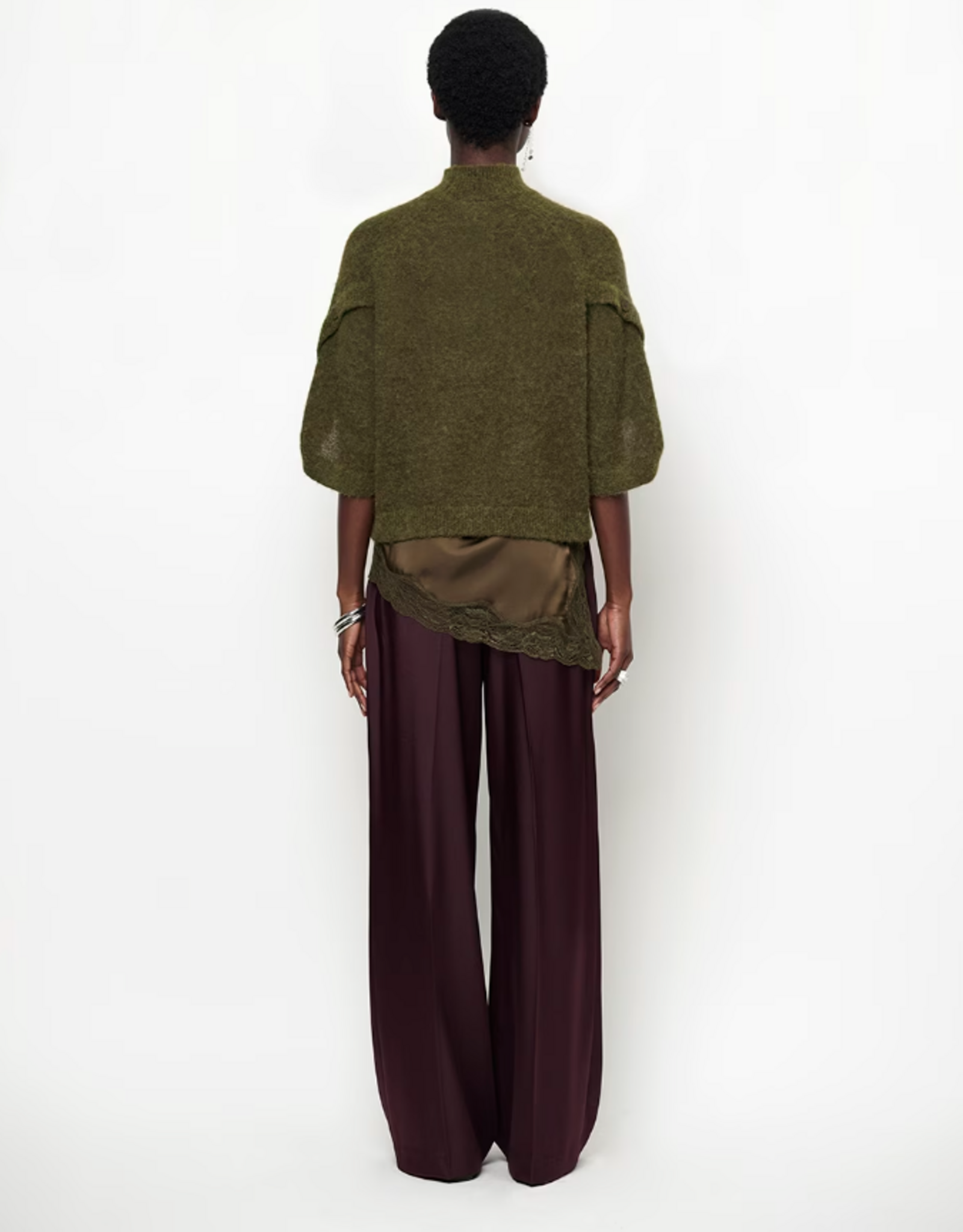 Dante 6 Mahani Cape Sweater Moss Olive