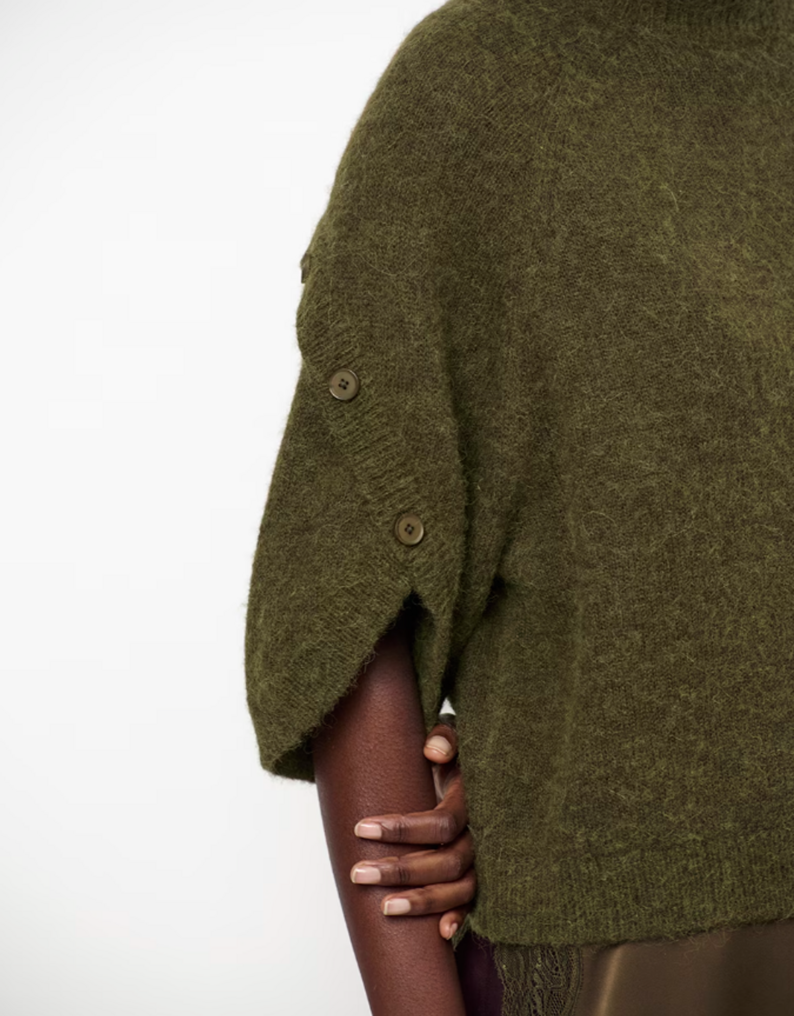 Dante 6 Mahani Cape Sweater Moss Olive