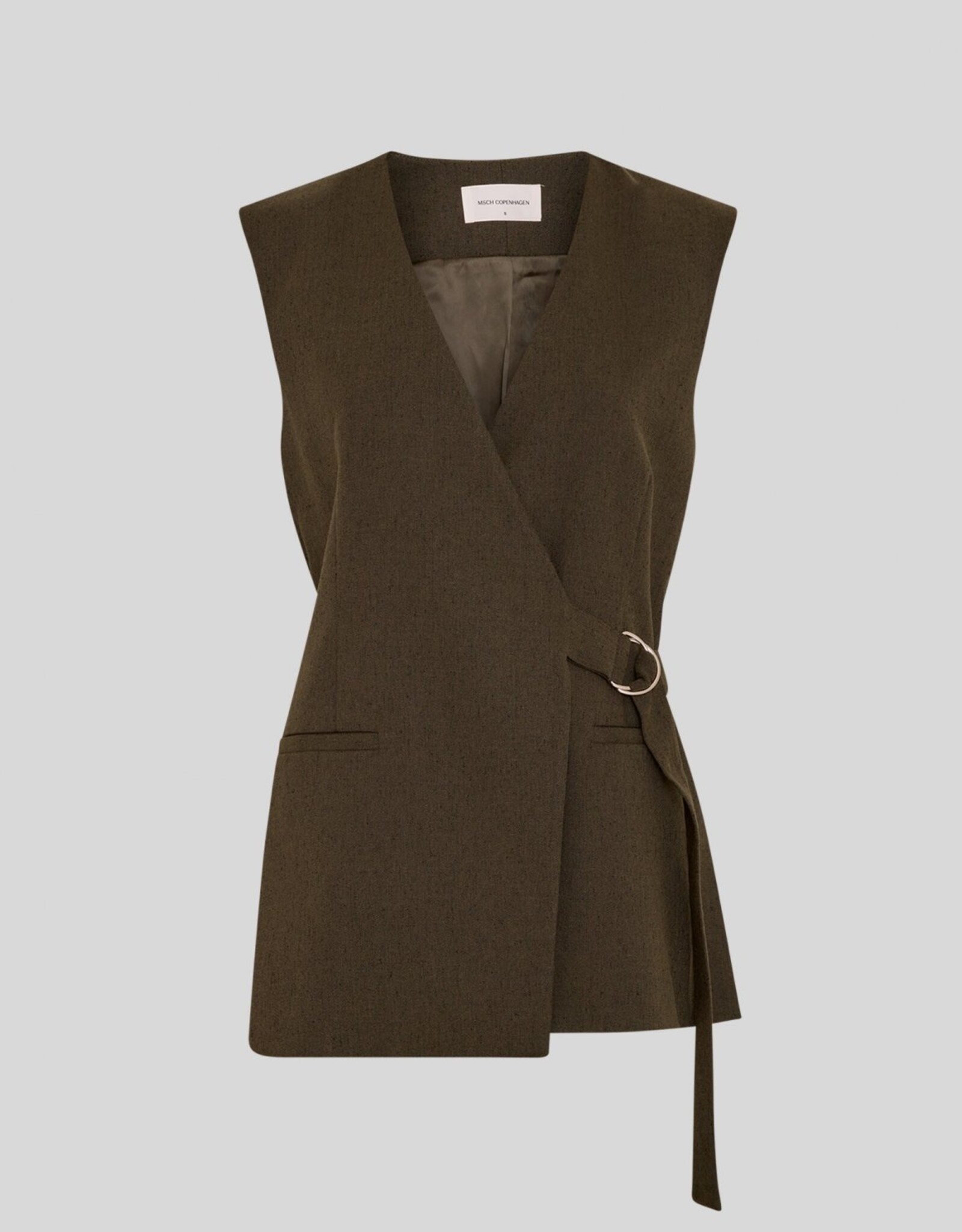 Moss Copenhagen Cabrie Waistcoat Forest N Mel