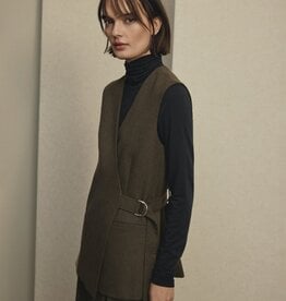 Moss Copenhagen Cabrie Waistcoat Forest N Mel