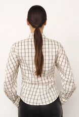 Co'Couture Biso Asym Check Shirt Off-White
