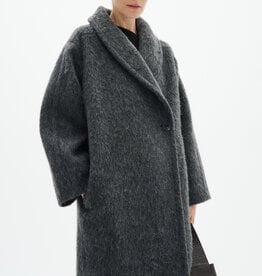 InWear Zuzie Cocoon Coat Dark Grey Melee