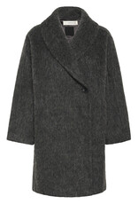 InWear Zuzie Cocoon Coat Dark Grey Melee