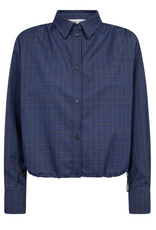 Co'Couture Daxter Check Pleat Shirt New Blue