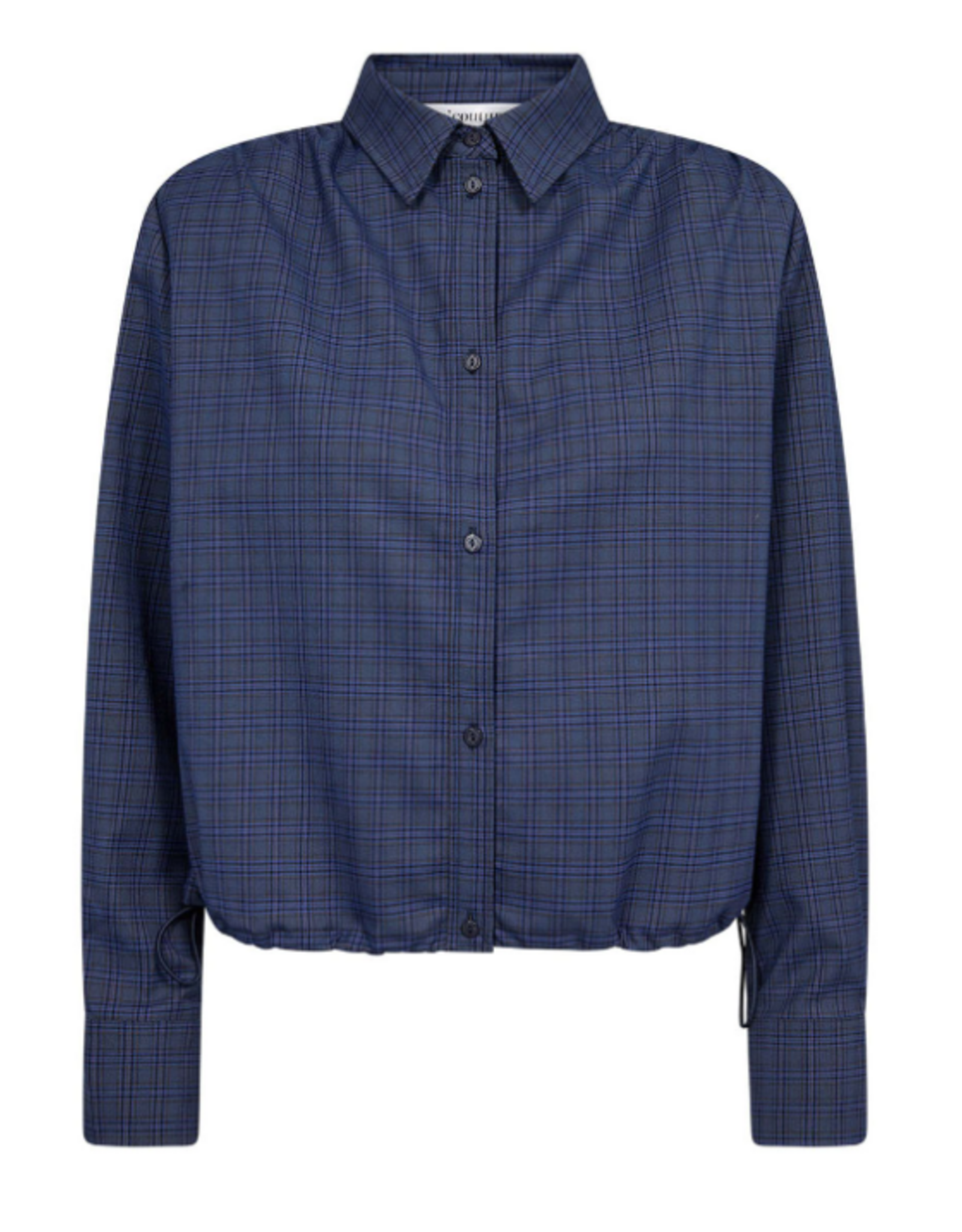 Co'Couture Daxter Check Pleat Shirt New Blue