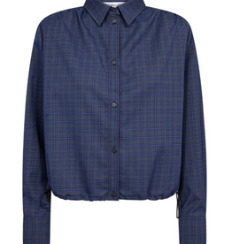 Co'Couture Daxter Check Pleat Shirt New Blue