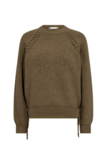 Co'Couture Row Braid String Knit Army