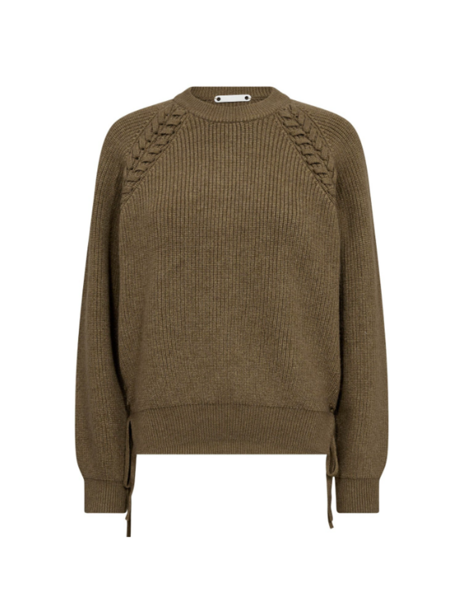 Co'Couture Row Braid String Knit Army