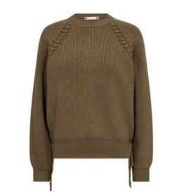 Co'Couture Row Braid String Knit Army