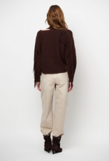 Dante 6 Siega Cut-Out Fringe Sweater Espresso Brown