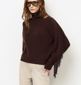 Dante 6 Siega Cut-Out Fringe Sweater Espresso Brown