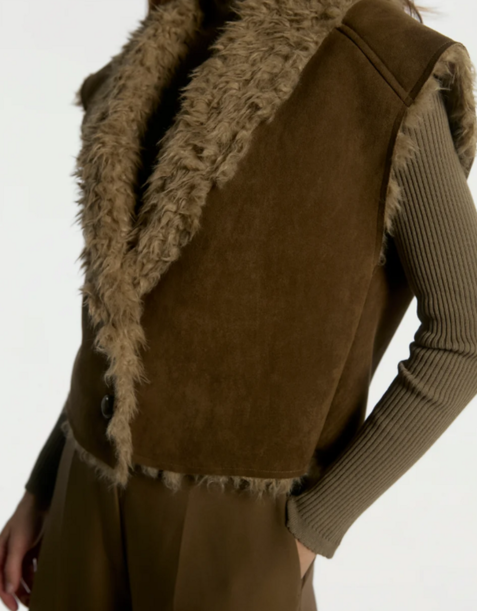 Aaiko Avrelle Gilet Teak Green