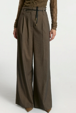Aaiko Hailey Tweed Trousers Siitake