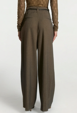 Aaiko Hailey Tweed Trousers Siitake