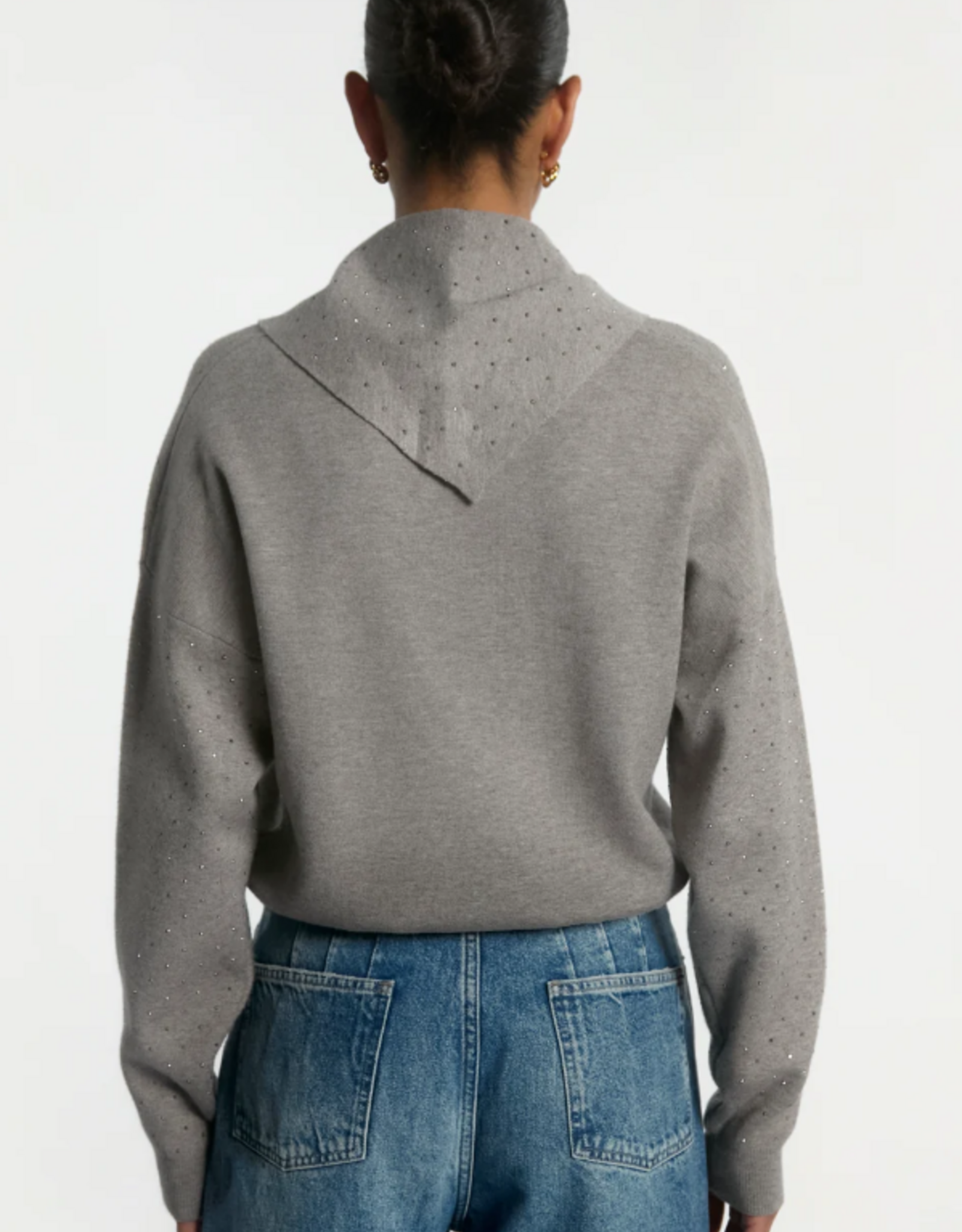 Aaiko Saren Sweater Grey Melange