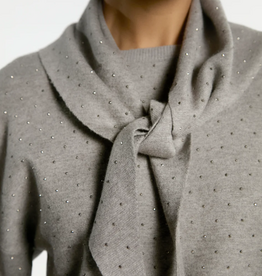 Aaiko Janel Studs Scarf Grey Melange