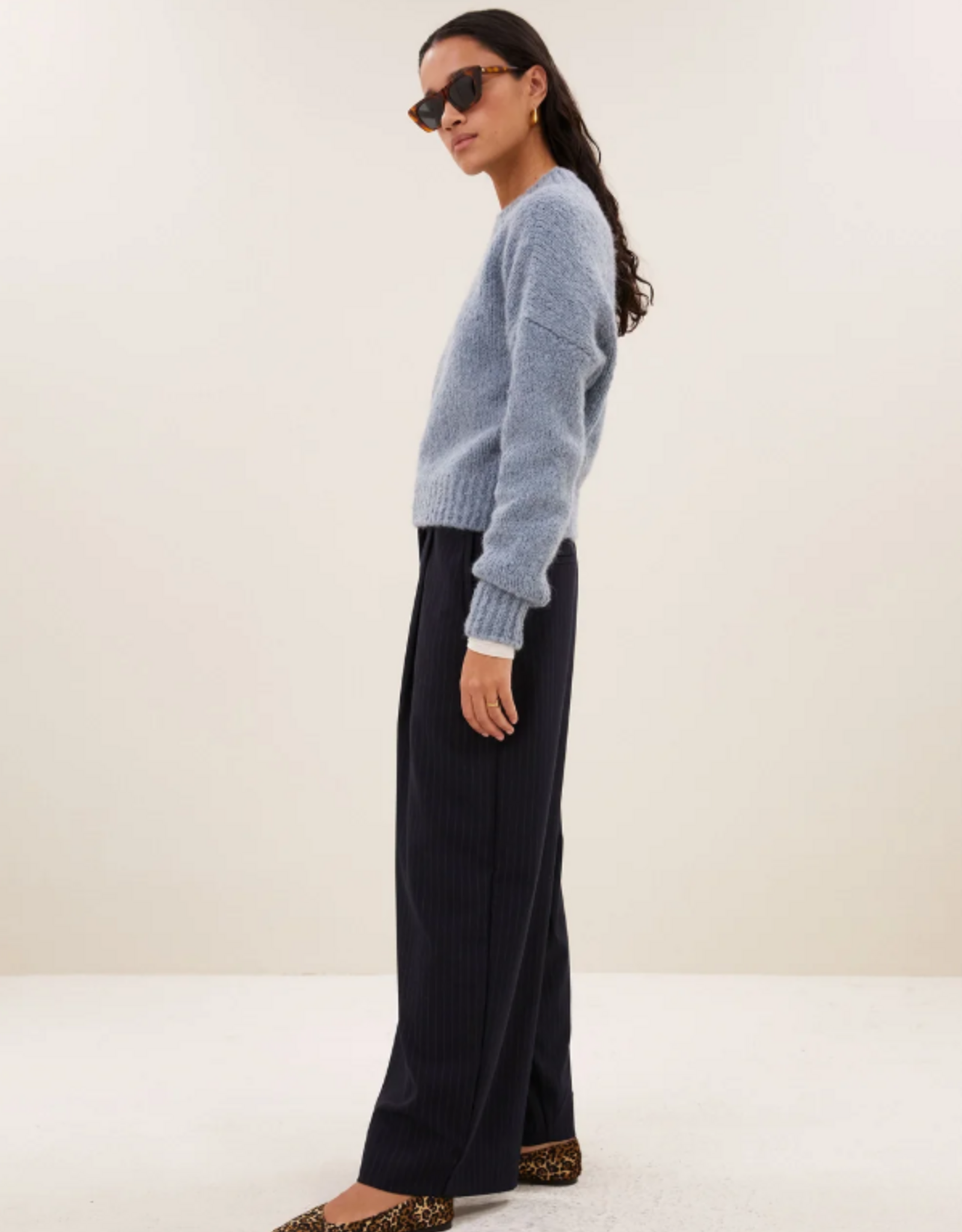 By Bar Sonny Bulky Pullover Cloud Blue