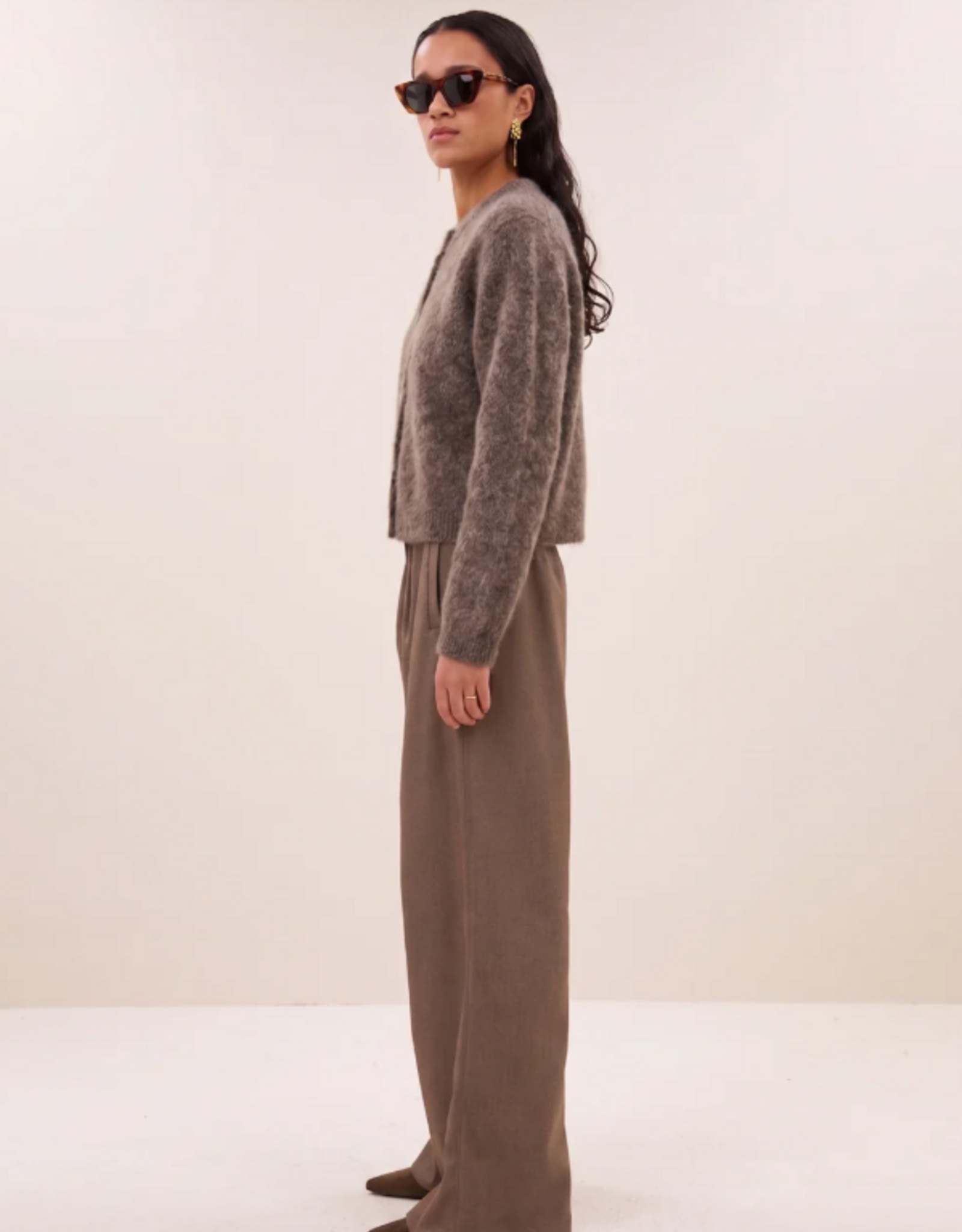 By Bar Vasile Cardigan Dark Biscuit