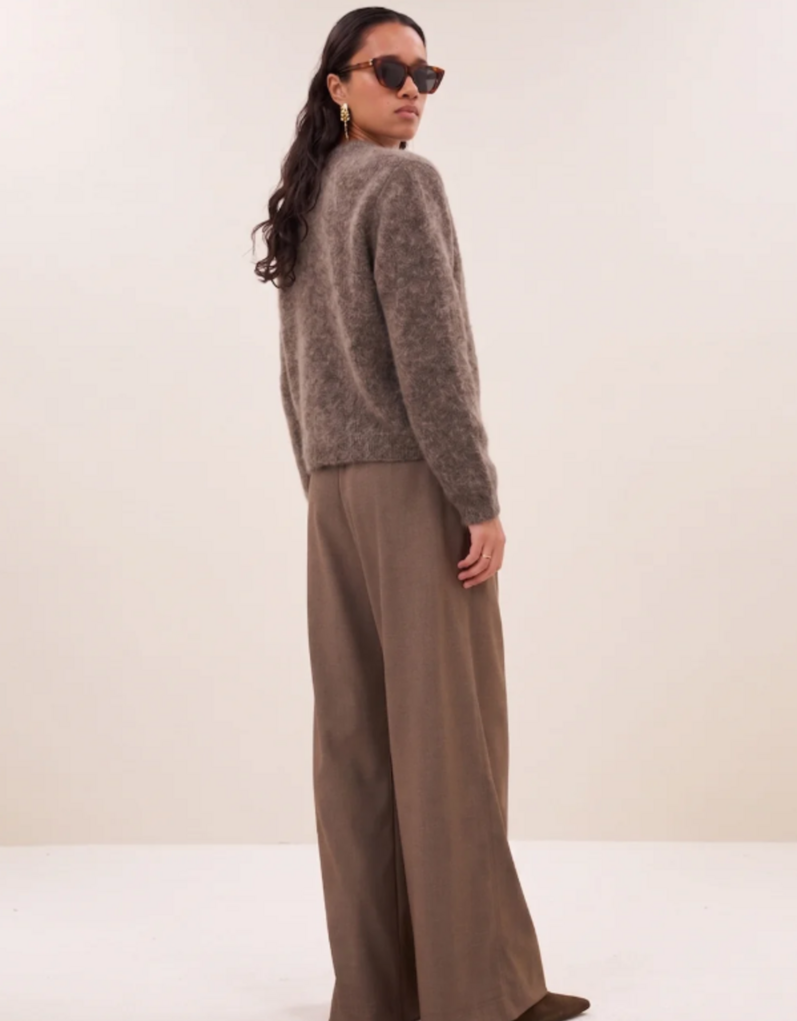 By Bar Vasile Cardigan Dark Biscuit