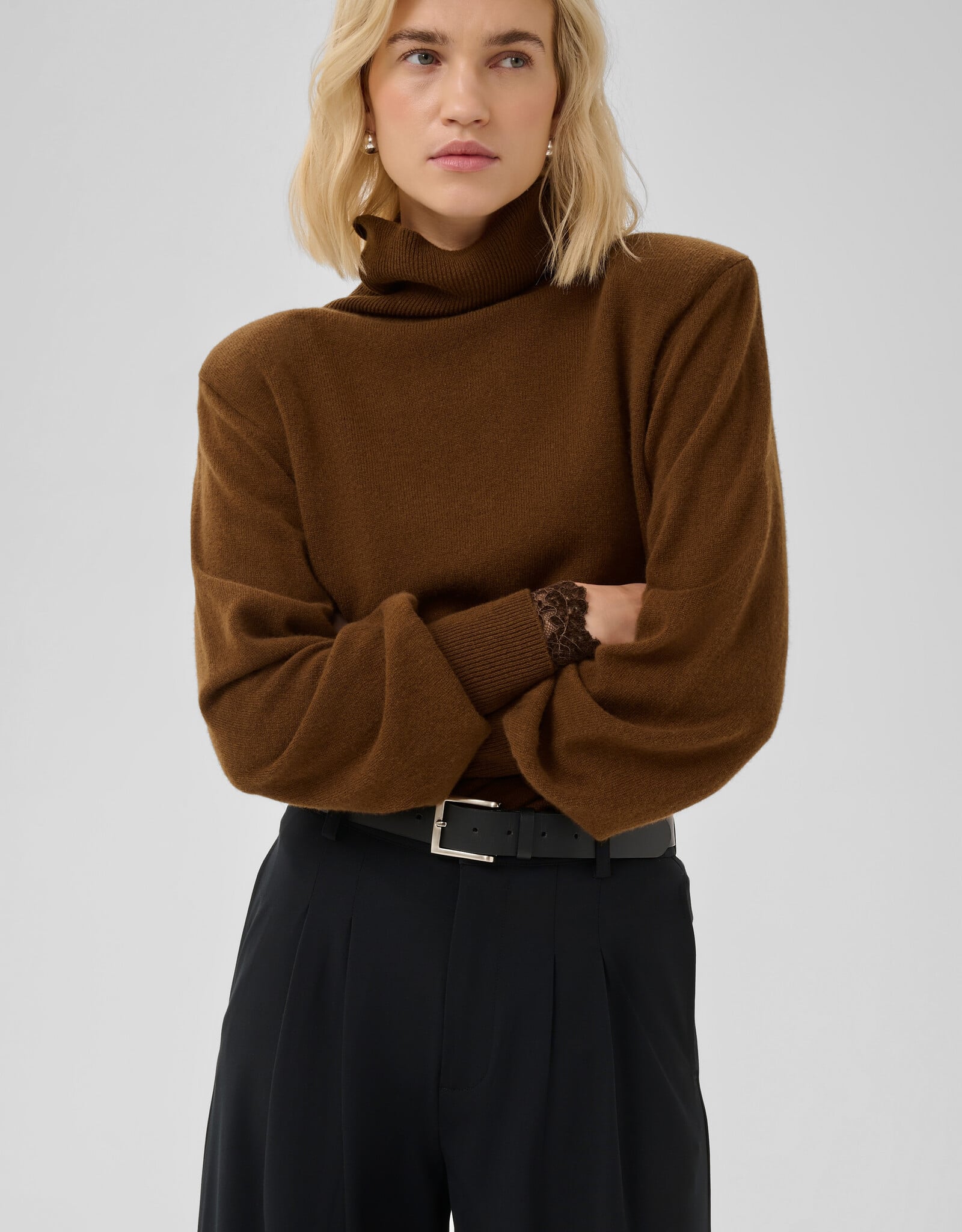 My Essential Wardrobe Jola Rollneck Pullover Bison