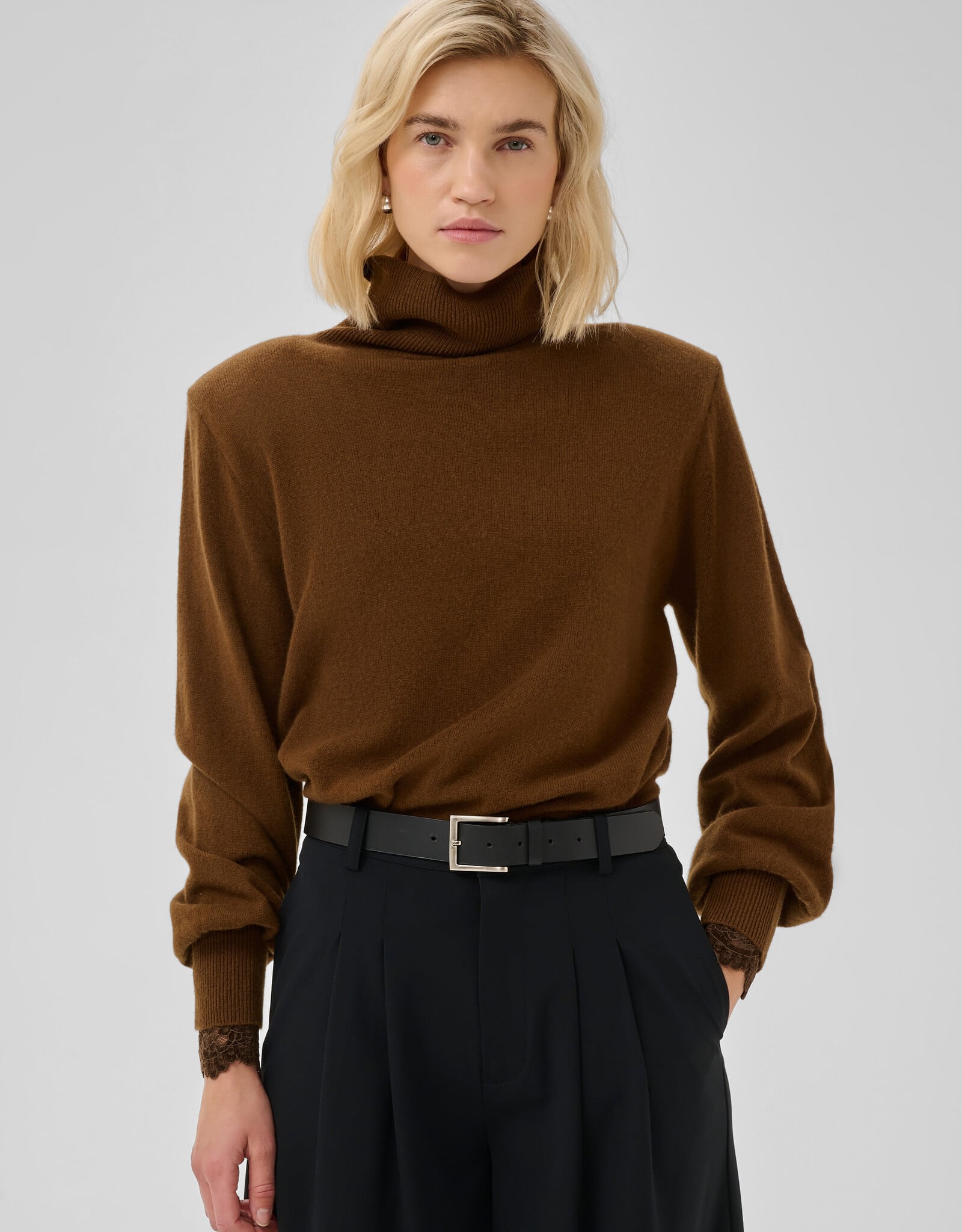 My Essential Wardrobe Jola Rollneck Pullover Bison