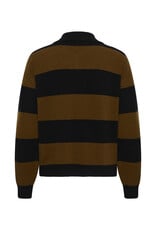 My Essential Wardrobe Jola Knit Polo Pullover Bison Black