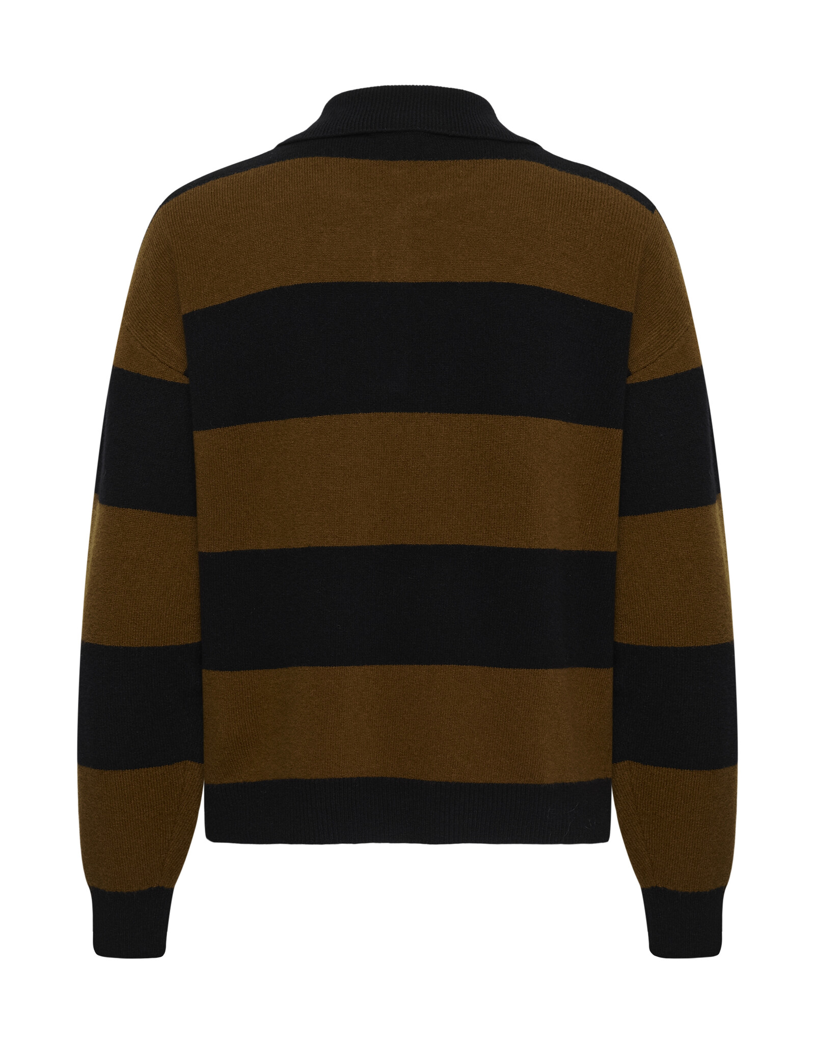 My Essential Wardrobe Jola Knit Polo Pullover Bison Black