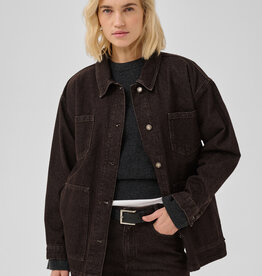 My Essential Wardrobe Uma 188 Boxy Jacket Dark Brown Wash