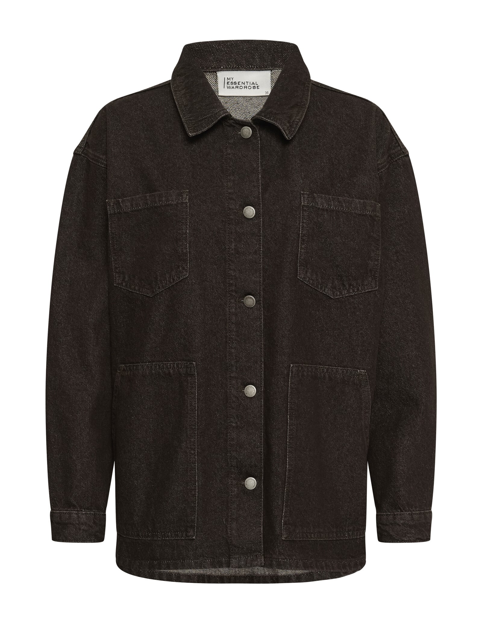 My Essential Wardrobe Uma 188 Boxy Jacket Dark Brown Wash