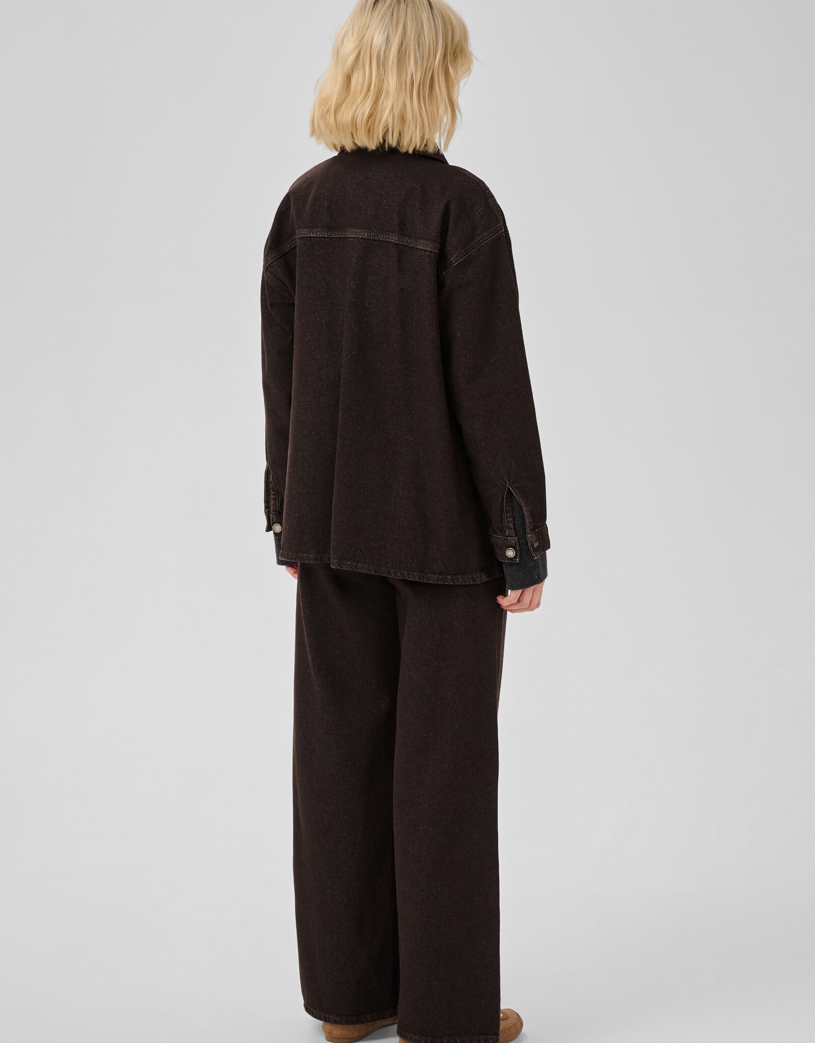 My Essential Wardrobe Uma 188 Boxy Jacket Dark Brown Wash