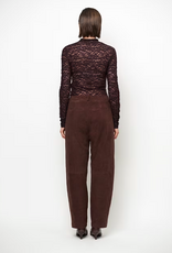 Dante 6 Irony Lace Turtle Neck Top Dark Plum