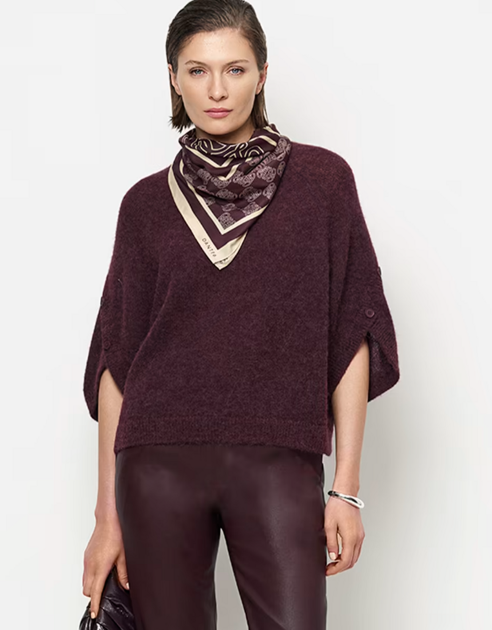 Dante 6 Mahani Cape Sweater Dark Plum