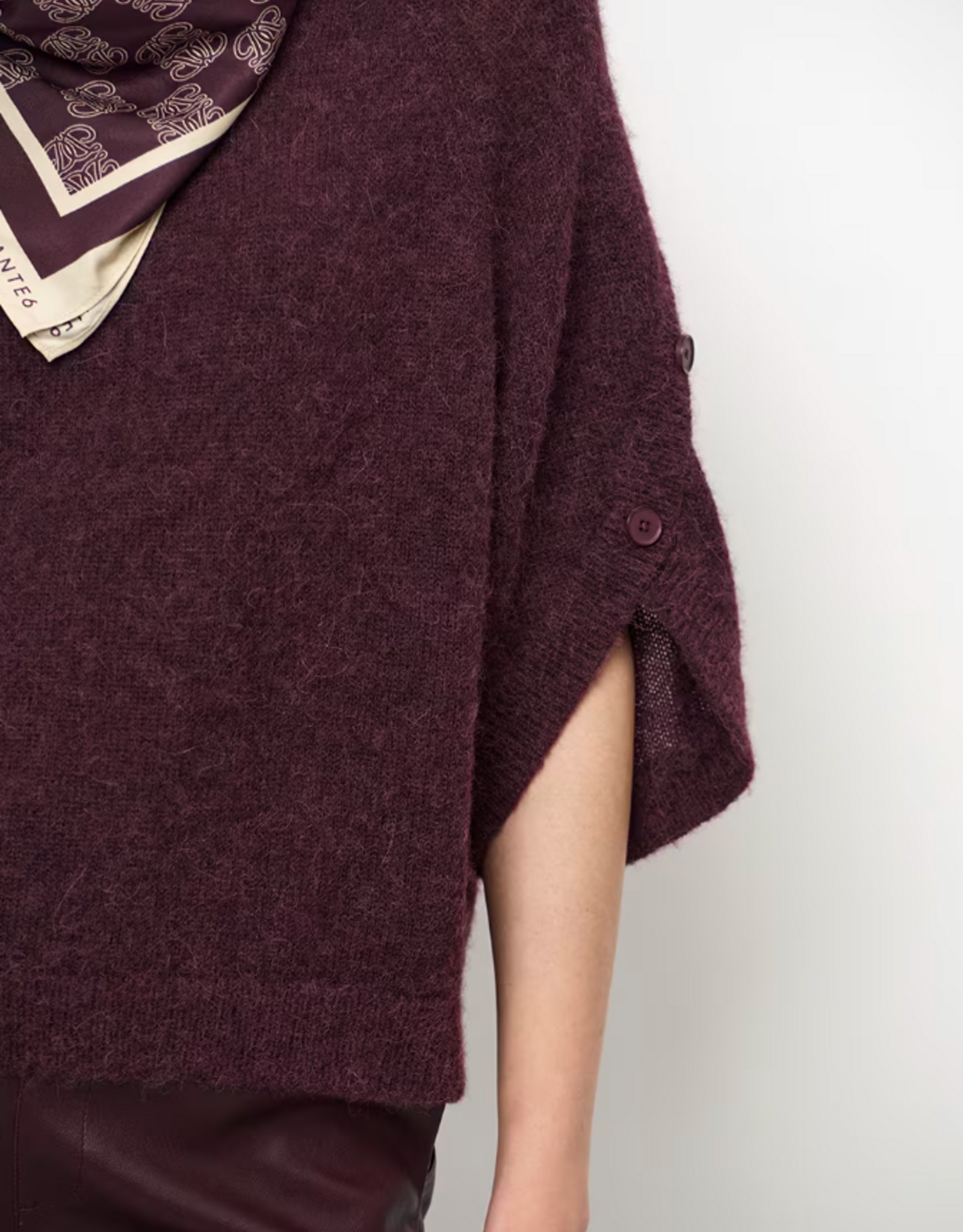 Dante 6 Mahani Cape Sweater Dark Plum