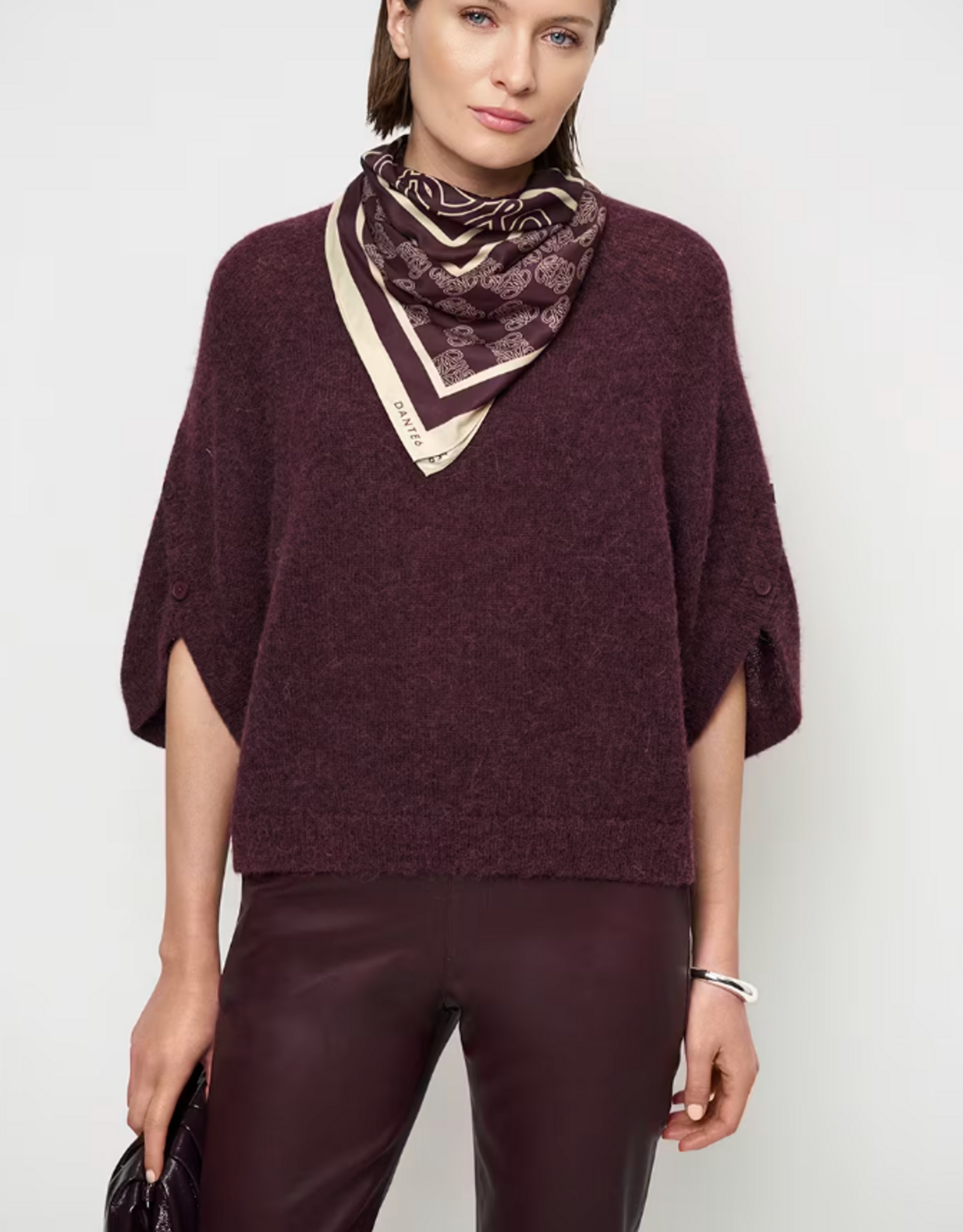 Dante 6 Mahani Cape Sweater Dark Plum