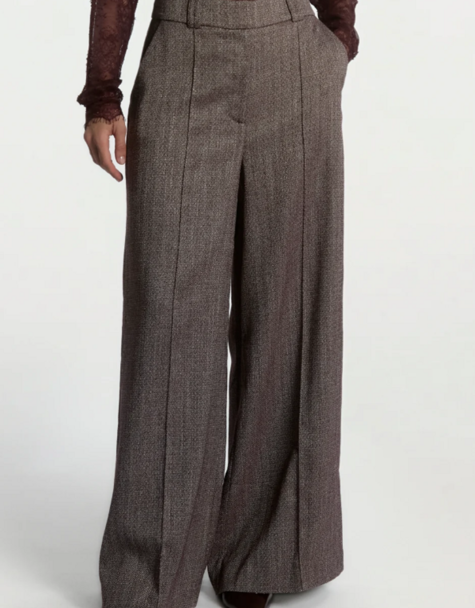 Aaiko Nore Herring Trousers Bordeaux