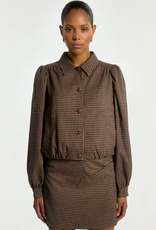 Aaiko Sandy Check Jacket Bordeaux