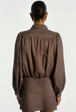 Aaiko Sandy Check Jacket Bordeaux