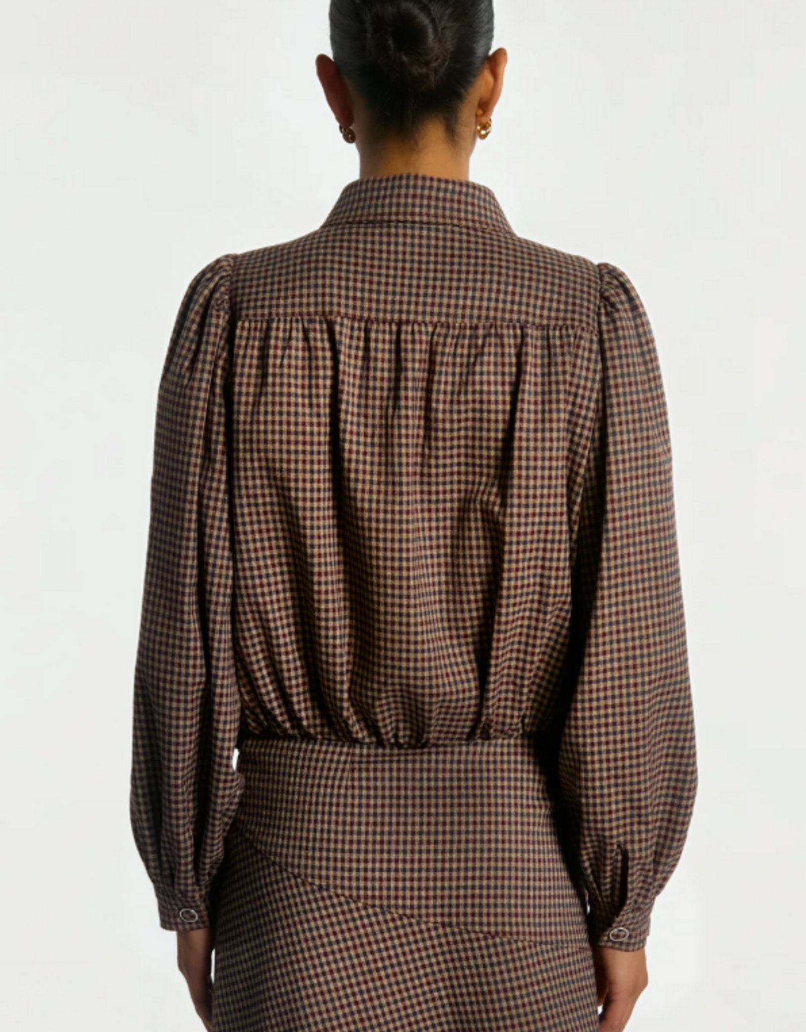 Aaiko Sandy Check Jacket Bordeaux