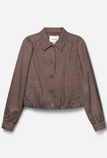 Aaiko Sandy Check Jacket Bordeaux