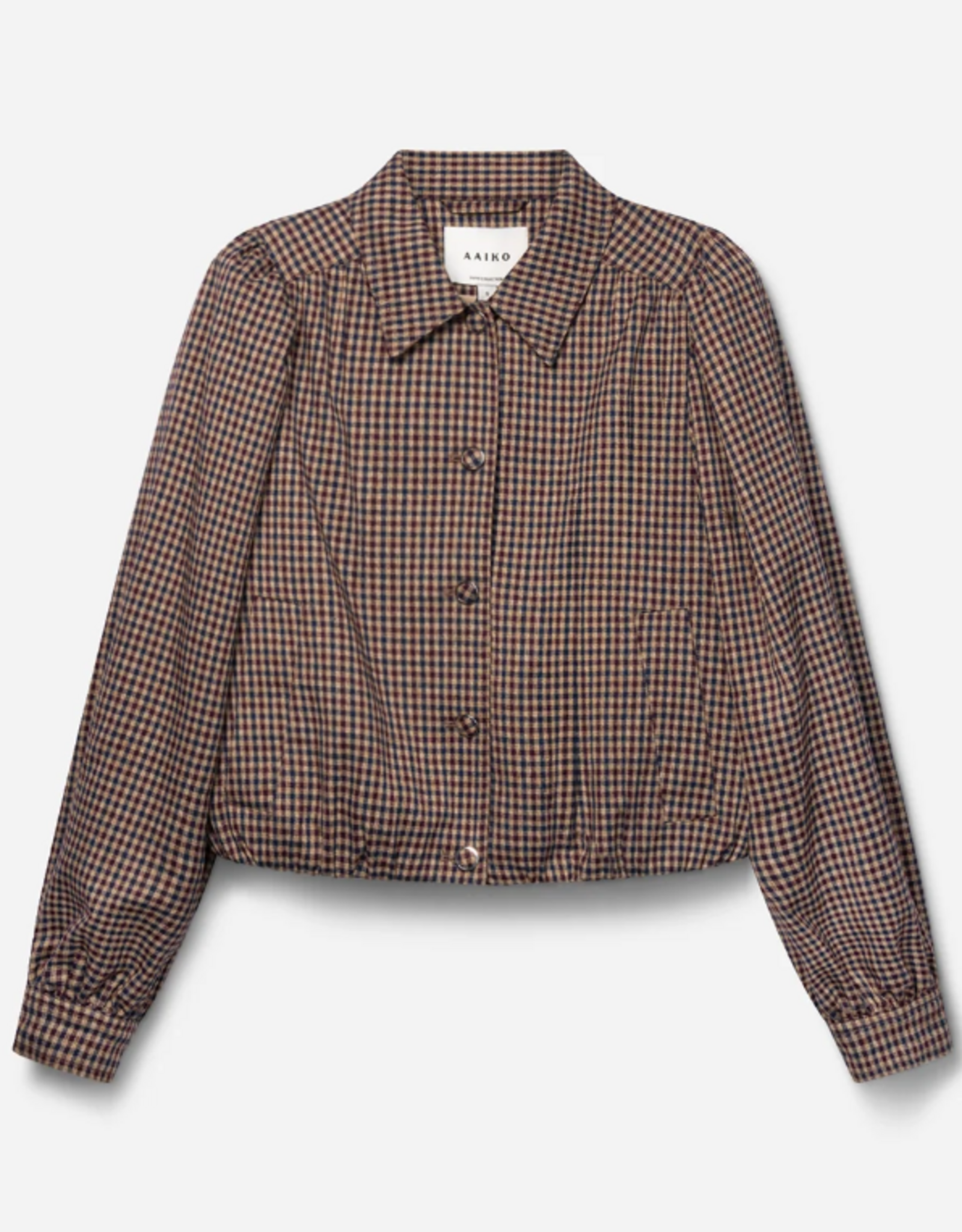 Aaiko Sandy Check Jacket Bordeaux