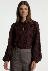 Aaiko Lien Beads Blouse Bordeaux