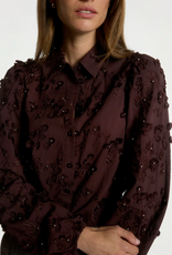 Aaiko Lien Beads Blouse Bordeaux
