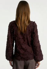 Aaiko Lien Beads Blouse Bordeaux