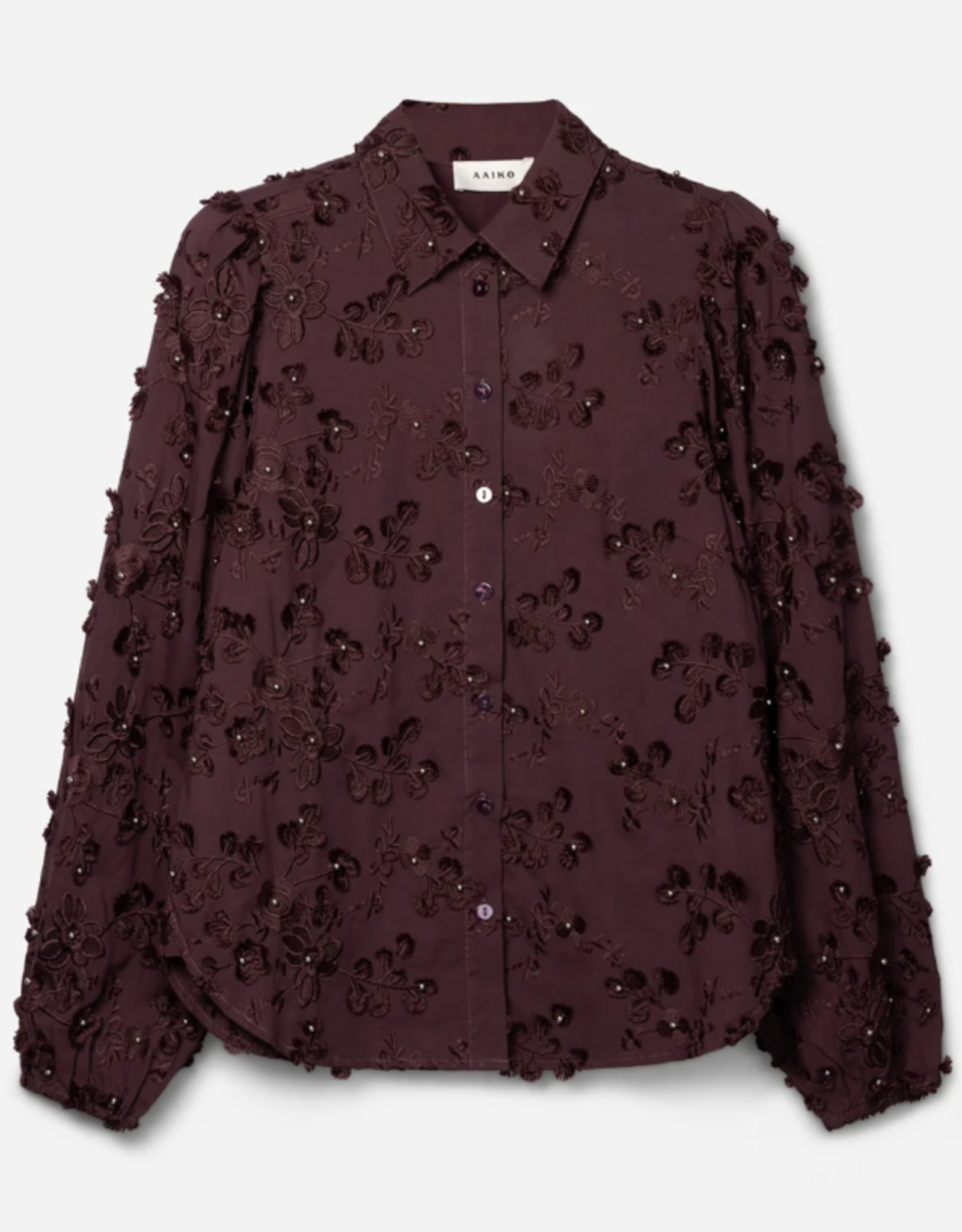 Aaiko Lien Beads Blouse Bordeaux