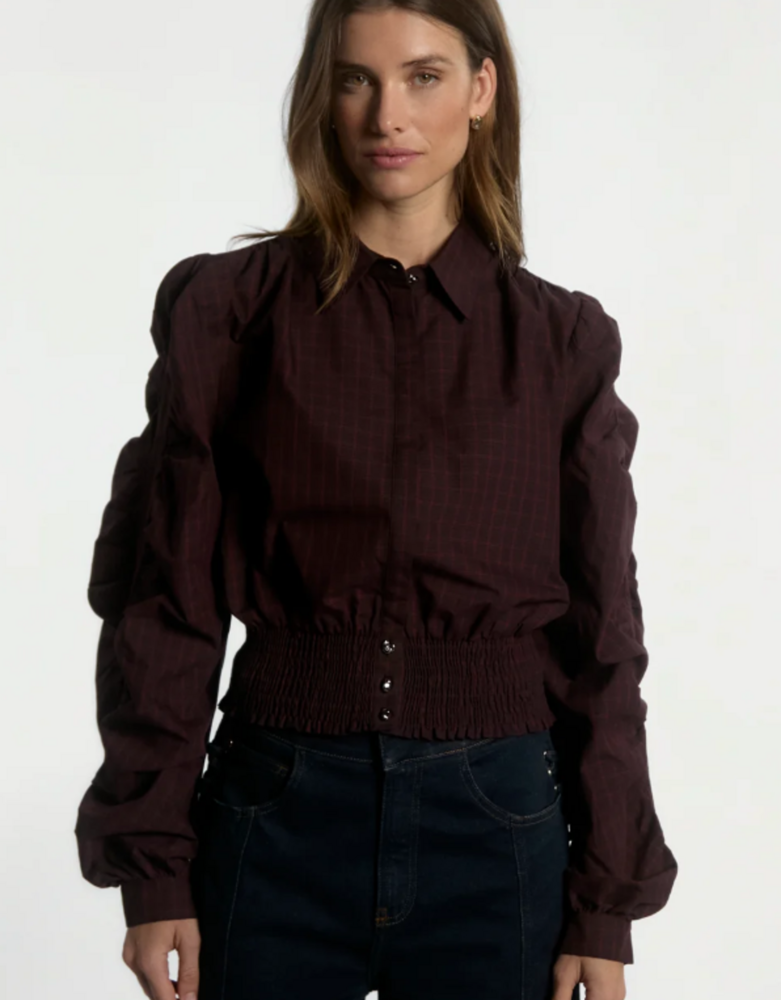 Aaiko Beaudine Collar Blouse Black