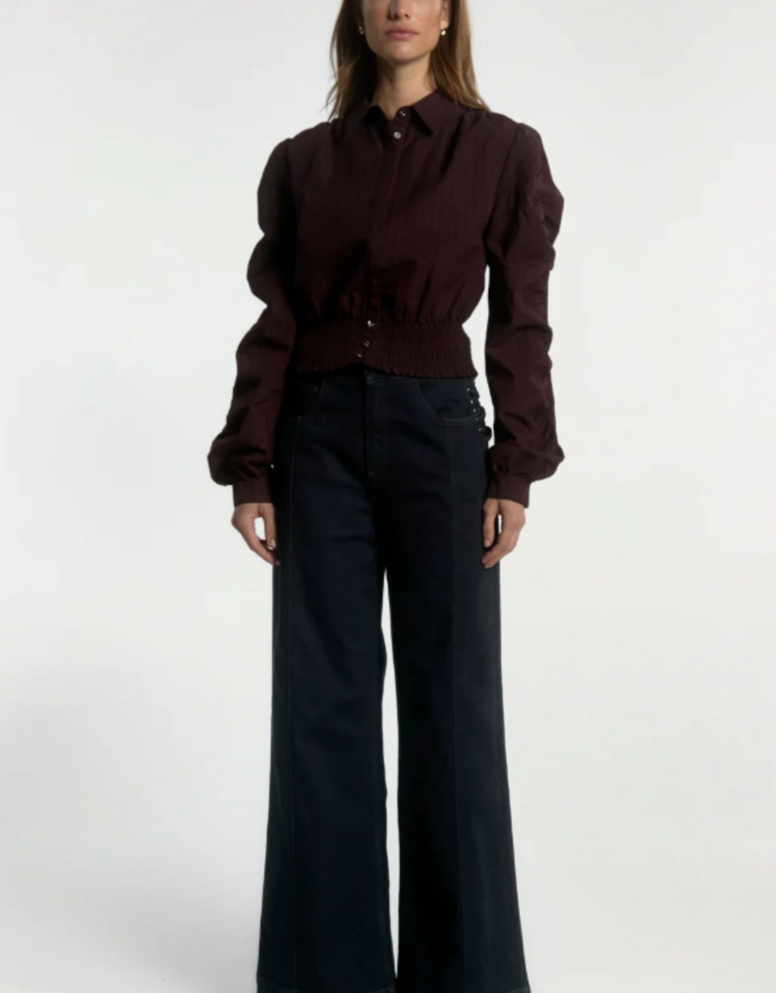 Aaiko Beaudine Collar Blouse Black