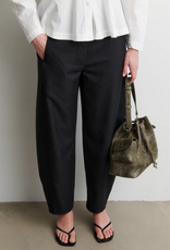 Second Female Vienne Barrel Trousers Dark Grey Melange