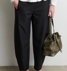 Second Female Vienne Barrel Trousers Dark Grey Melange